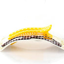 Polka Dots & Checkered Hair Clips (Yellow & Brown, 4pcs)