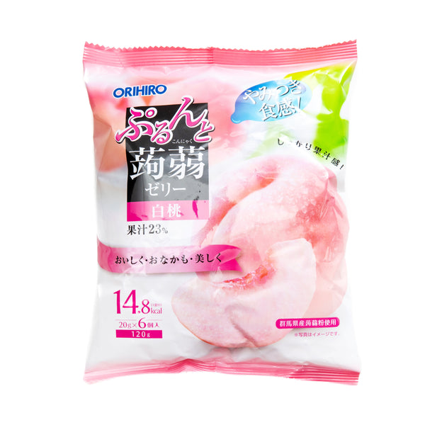 Konnyaku Jelly (White Peach/In Pouch/120 g (6pcs)/Orihiro/Konjac Jelly/SMCol(s): Pink)