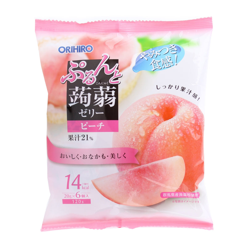 Konnyaku Jelly (Peach/In Mini Pouch/120 g (6pcs)/Orihiro/Konnyaku Jelly)