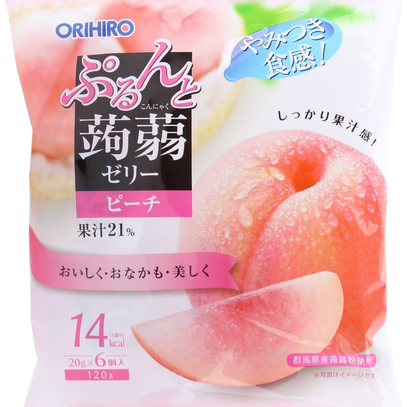 Konnyaku Jelly (Peach/In Mini Pouch/120 g (6pcs)/Orihiro/Konnyaku Jelly)