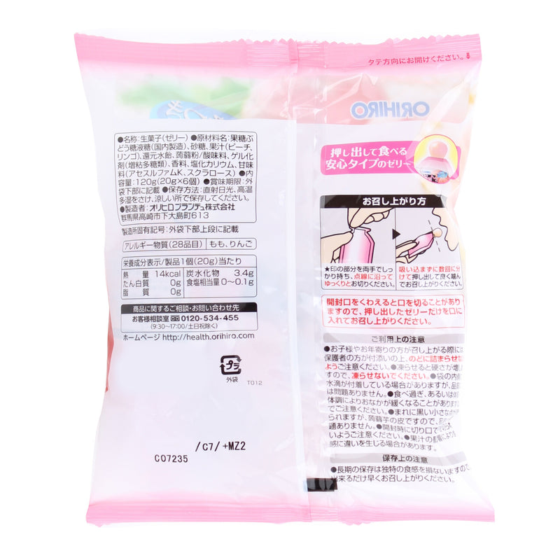 Konnyaku Jelly (Peach/In Mini Pouch/120 g (6pcs)/Orihiro/Konnyaku Jelly)