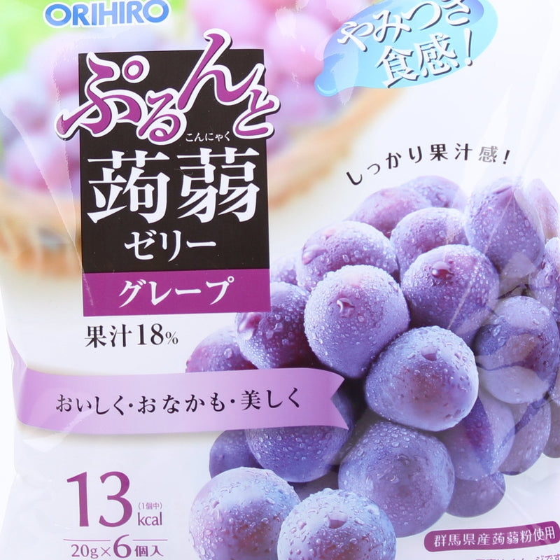 Konnyaku Jelly (Grape/In Mini Pouch/120 g (6pcs)/Orihiro/Konnyaku Jelly)