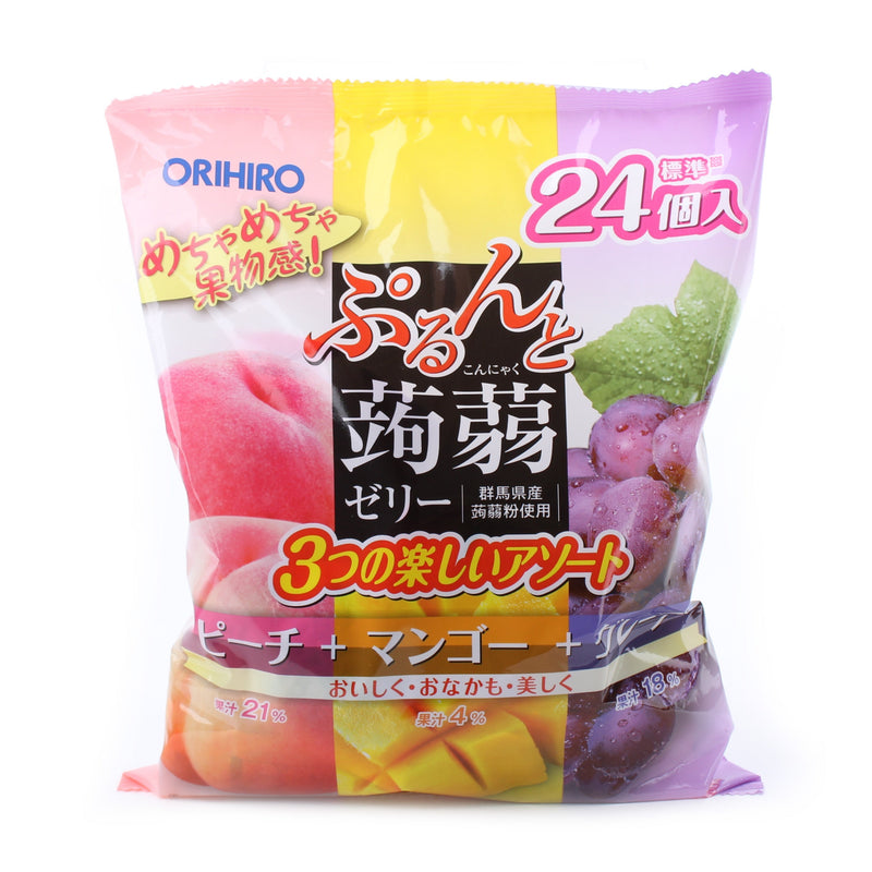 Konnyaku Jelly (Assortment: Peach, Mango, Grape/In Mini Pouch/480 g/Orihiro/Konnyaku Jelly)