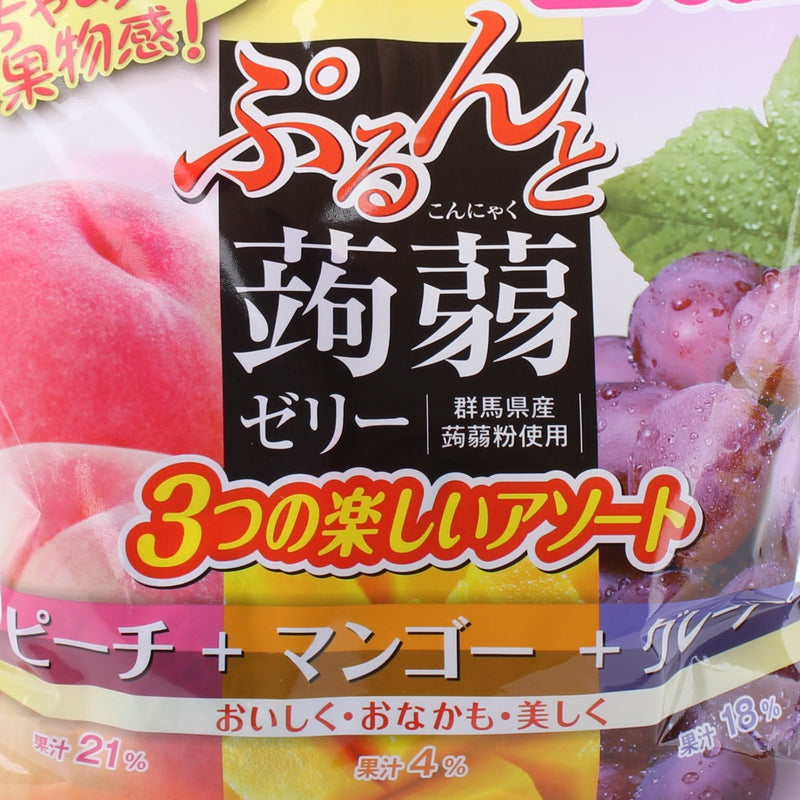 Konnyaku Jelly (Assortment: Peach, Mango, Grape/In Mini Pouch/480 g/Orihiro/Konnyaku Jelly)