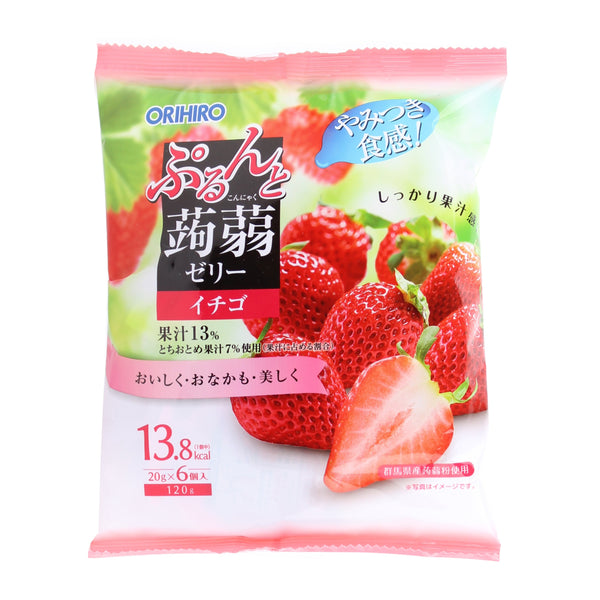 Konnyaku Jelly (Strawberry/In Mini Pouch/120 g (6pcs)/Orihiro/Konnyaku Jelly)