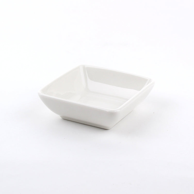 Bowl (Shallow/Square/WT/8.5x2.5cm)