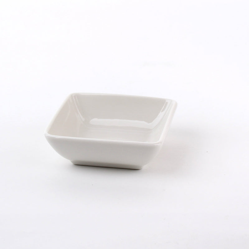 Bowl (Shallow/Square/WT/8.5x2.5cm)