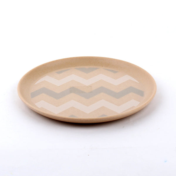 Plastic Dish (Bamboo Fiber/Not Microwave/Dishwasher-Safe/Chevron/d.14cm)