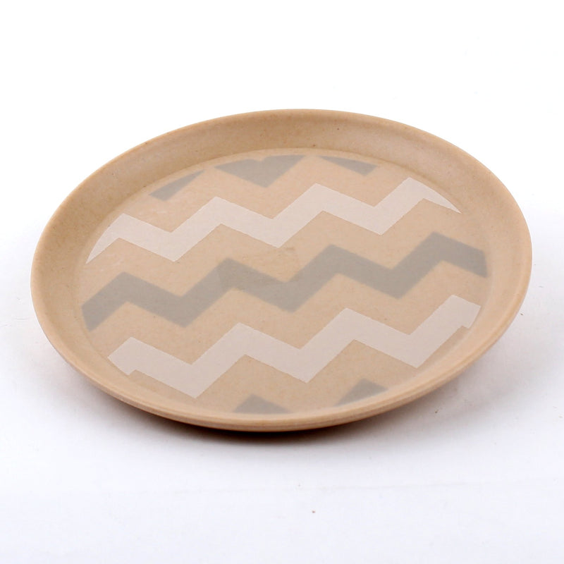 Plastic Dish (Bamboo Fiber/Not Microwave/Dishwasher-Safe/Chevron/d.14cm)