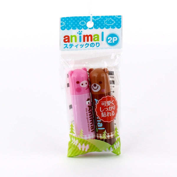 Glue Stick (Bear*Pig/7.5x16x2cm / 15g (2pcs))