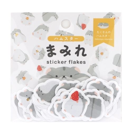 Sticker Flakes (Masking Tape/Hamsters/45pcs/World Craft/Mamire/SMCol(s): Gray,White)