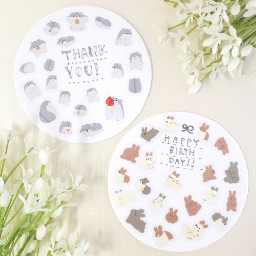 Stickers (PET/Java Sparrow/World Craft/Mamire/SMCol(s): White,Gray,Brown,Red)
