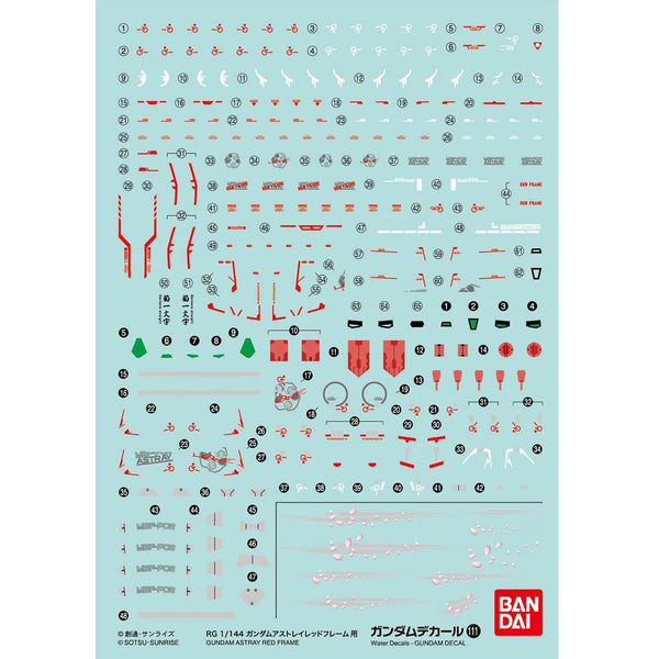 Bandai Gundam Decal 111 RG 1/144 Gundam Astray Red Frame