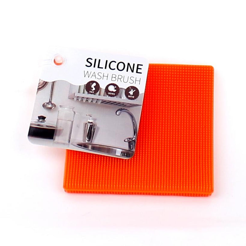 Orange Silicone Square Brush