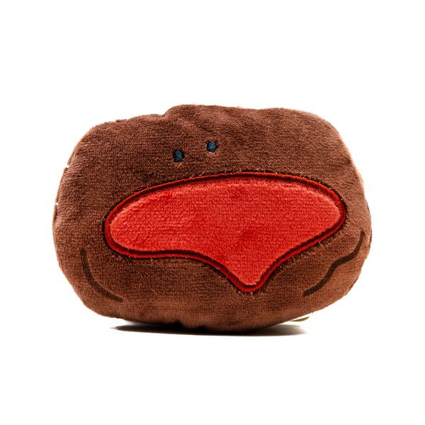 Plushie (Key Chain/Cute Eyes Bento Box: Hamberger Steak/Palm Size/9.5x6cm/Yell/SMCol(s): Brown)