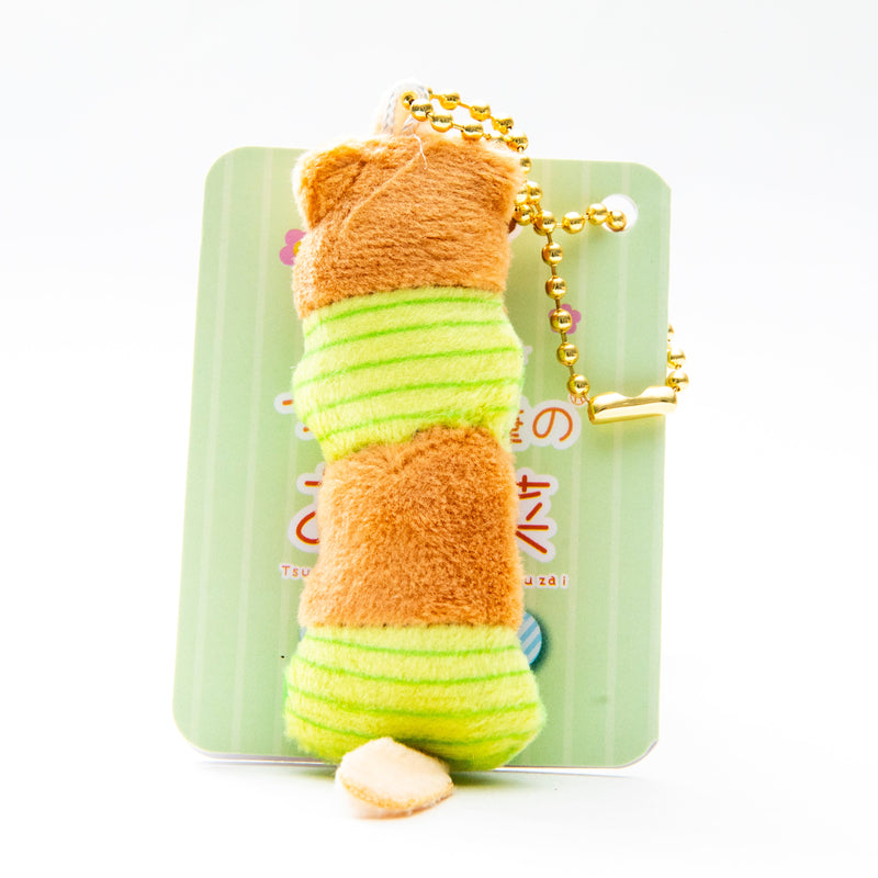 Plushie (Key Chain/Mini/Cute Eyes Side Dishes: Chicken Skewer Negima/Palm Size/2.5x9cm/SMCol(s): Brown,Green)