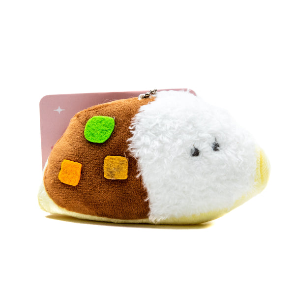Plushie (Key Chain/Cute Eyes School Lunch: Curry/Palm Size/11x7cm/SMCol(s): Brown,White)