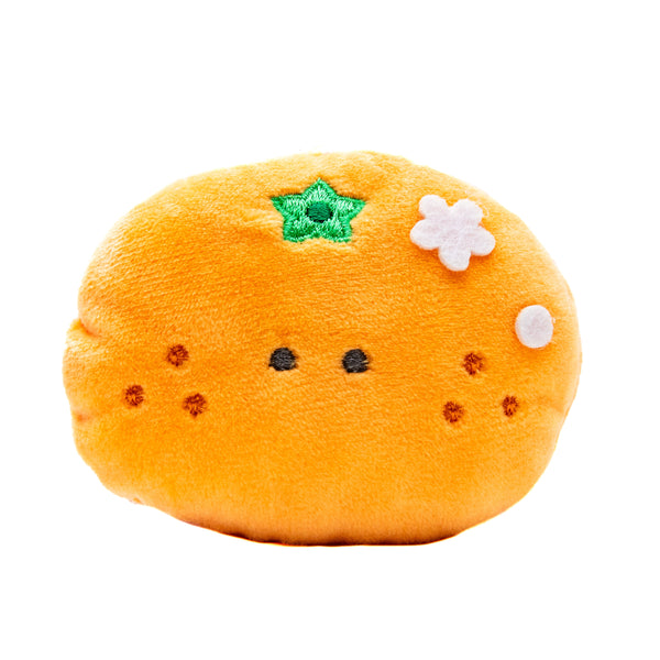 Plushie (Key Chain/Cute Eyes School Lunch: Frozen Mandarin/Palm Size/3x9x7cm/Yell/SMCol(s): Orange)