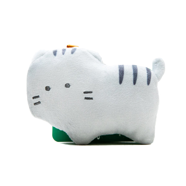 Plushie (Key Chain/Cute Eyes Dogs & Cats: Silver Tabby/Palm Size/3.3x9.8x7.7cm/SMCol(s): Grey)