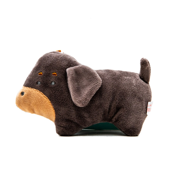 Plushie (Key Chain/Cute Eyes Dogs & Cats: Dachshund/Palm Size/3x11x8cm/Yell/SMCol(s): Dark Brown)