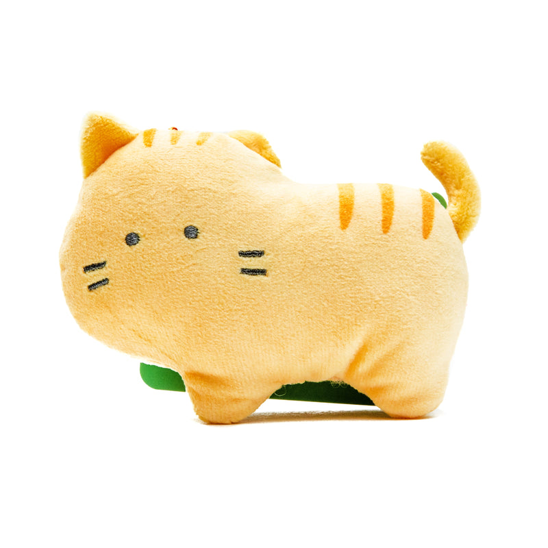 Plushie (Key Chain/Cute Eyes Dogs & Cats: Red Tabby/Palm Size/3x7x10cm/Yell/SMCol(s): Orange)