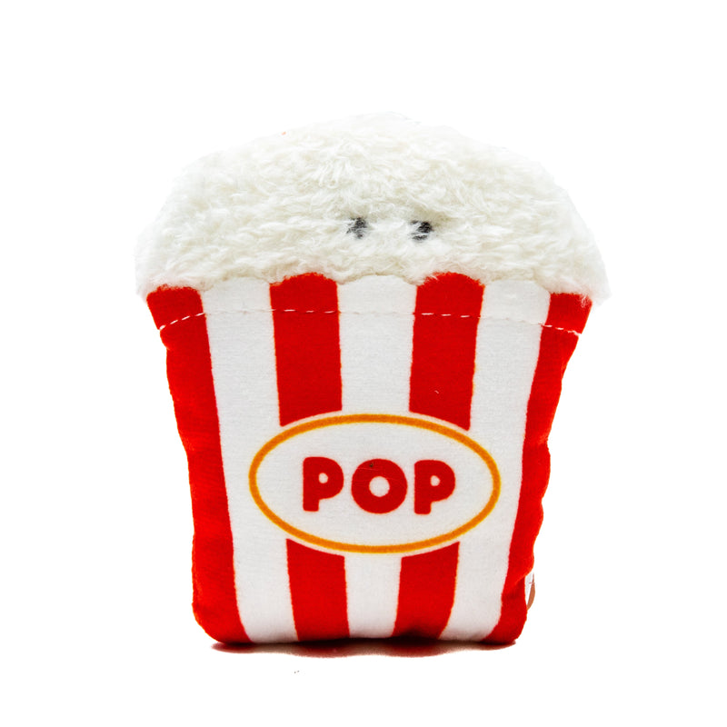 Plushie (Key Chain/Cute Eyes Fast Food: Popcorn/Palm Size/3x9x9cm/Yell/SMCol(s): Red,White)