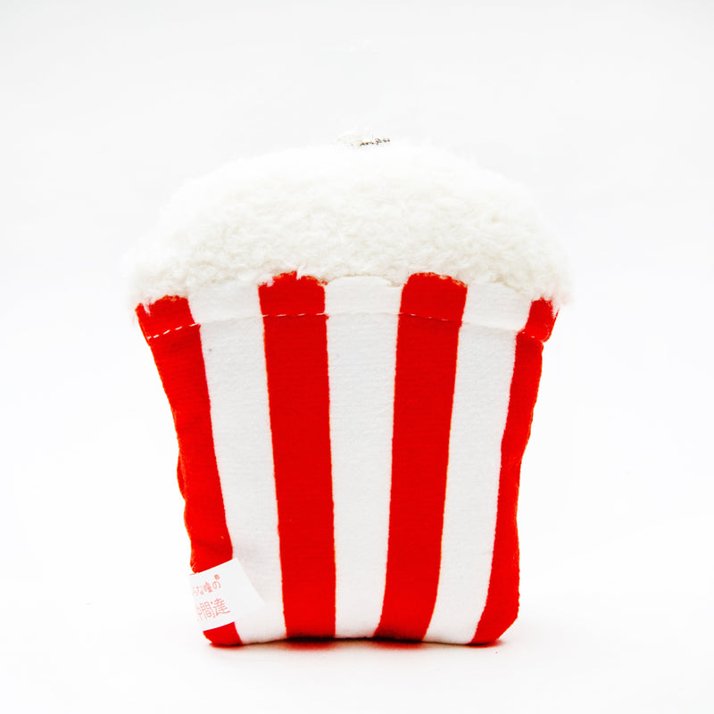 Plushie (Key Chain/Cute Eyes Fast Food: Popcorn/Palm Size/3x9x9cm/Yell/SMCol(s): Red,White)