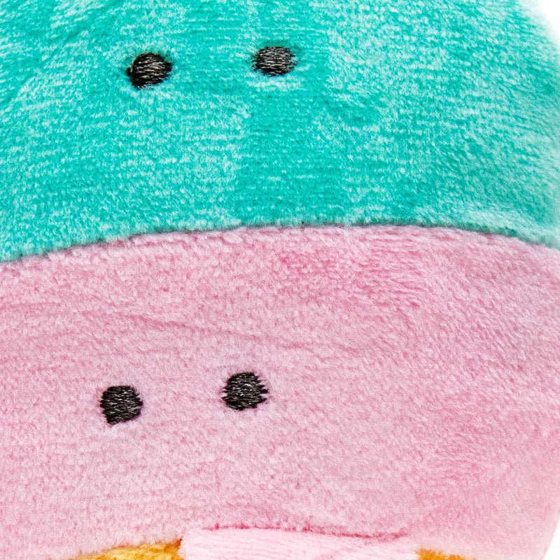 Plushie (Key Chain/Cute Eyes Fast Food: Double-Scoop Ice Cream/Palm Size/6.5x13cm/SMCol(s): Blue,Pink,Yellow)
