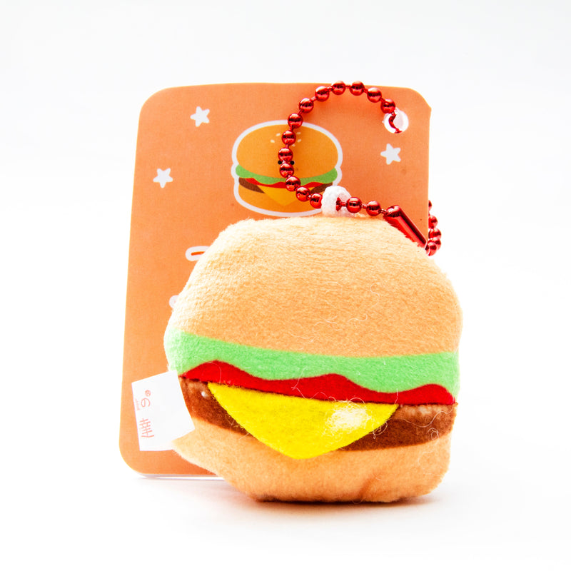 Plushie (Key Chain/Mini/Cute Eyes Fast Food: Cheese Burger/Palm Size/4.5x4.5cm/SMCol(s): Brown)