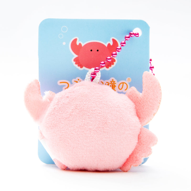 Plushie (Key Chain/Mini/Cute Eyes Aquarium: Crab/Palm Size/2x5.5x4cm/Yell/SMCol(s): Pink)