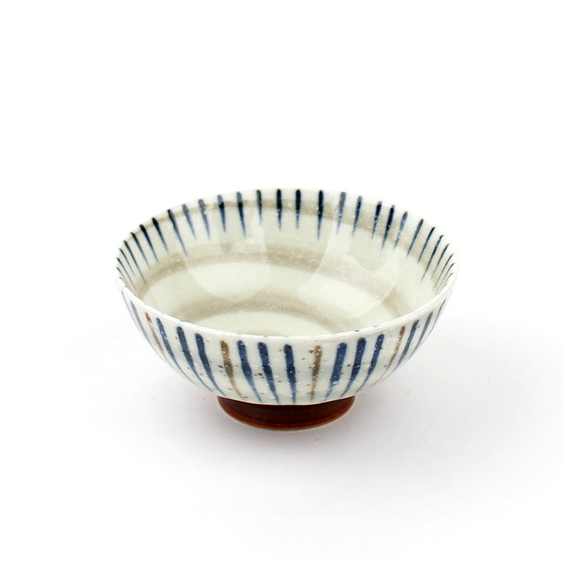 Swirl/Tokusa-Ten Grass 12 cm Ceramic Rice Bowl
