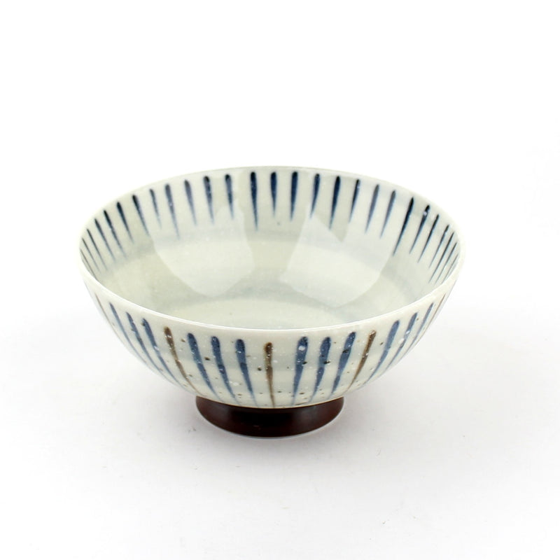 Swirl/Tokusa-Ten Grass 13 cm Ceramic Rice Bowl