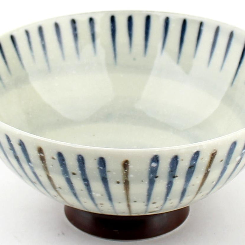 Swirl/Tokusa-Ten Grass 13 cm Ceramic Rice Bowl