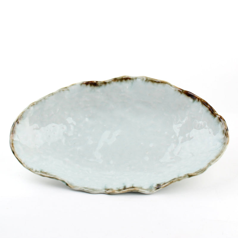 Rust Rim/Frill/Oval 25.5 cm Ceramic Oval Dish