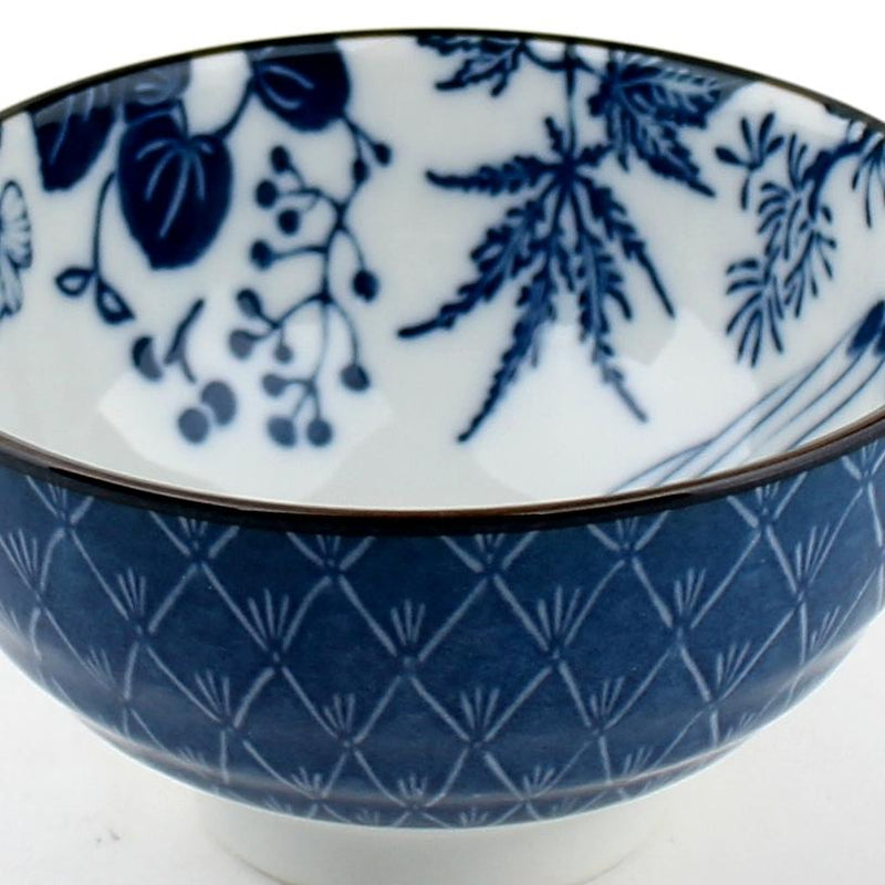 Sometsuke/Crane 11.5 cm Ceramic Rice Bowl