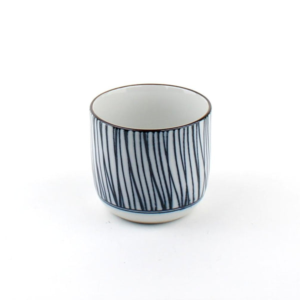 Hoso Tokusa-Thin Ten Grass 9.5 cm Ceramic Cup With Lid