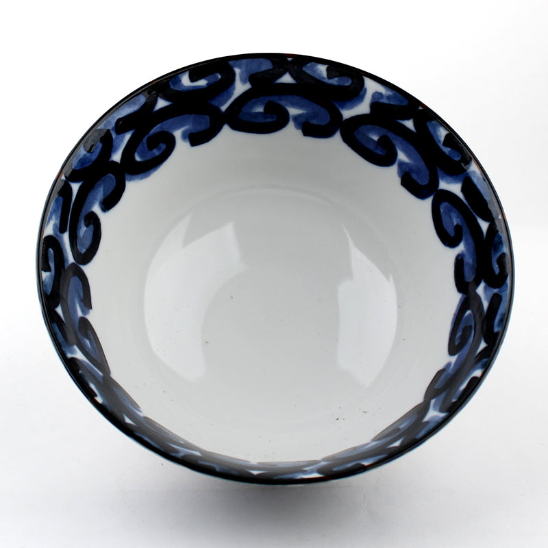 Waves 18 cm Ceramic Ramen Bowl