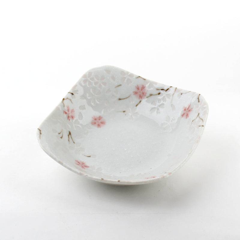 Square Cherry Blossom 14 cm Ceramic Bowl