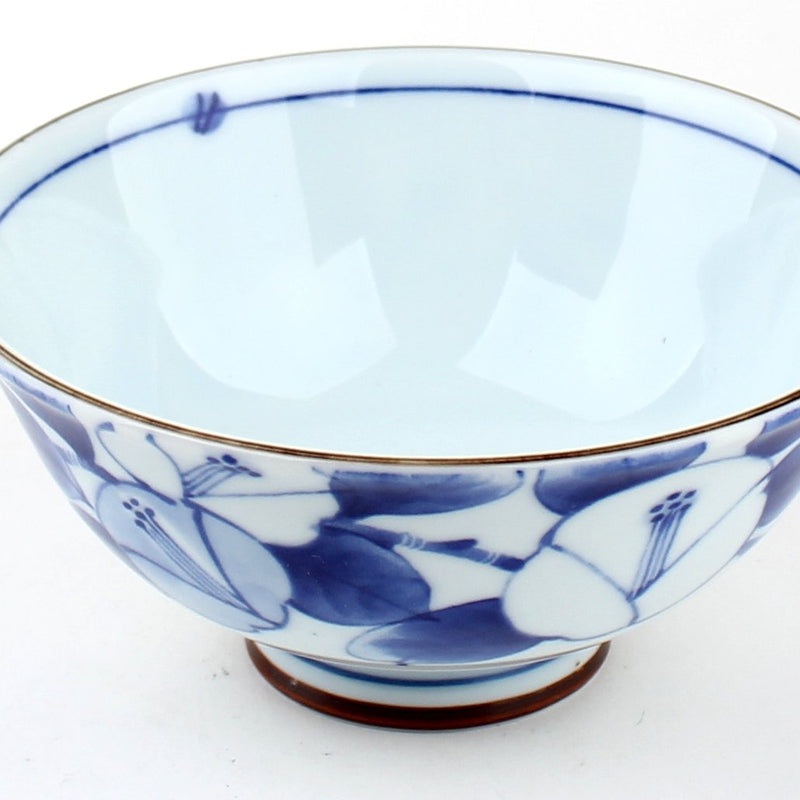 Sometsuke/Camellia 14.5 cm Ceramic Rice Bowl
