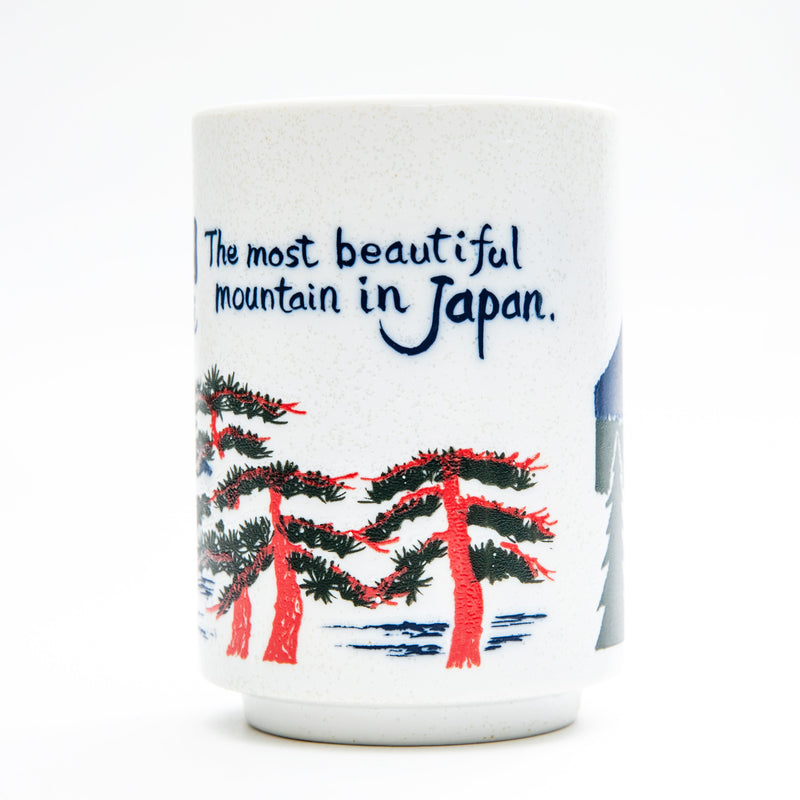 Japanese Teacup (Porcelain/Sushi/Mt. Fuji/10cm/Ø7.3cm/SMCol(s): White)