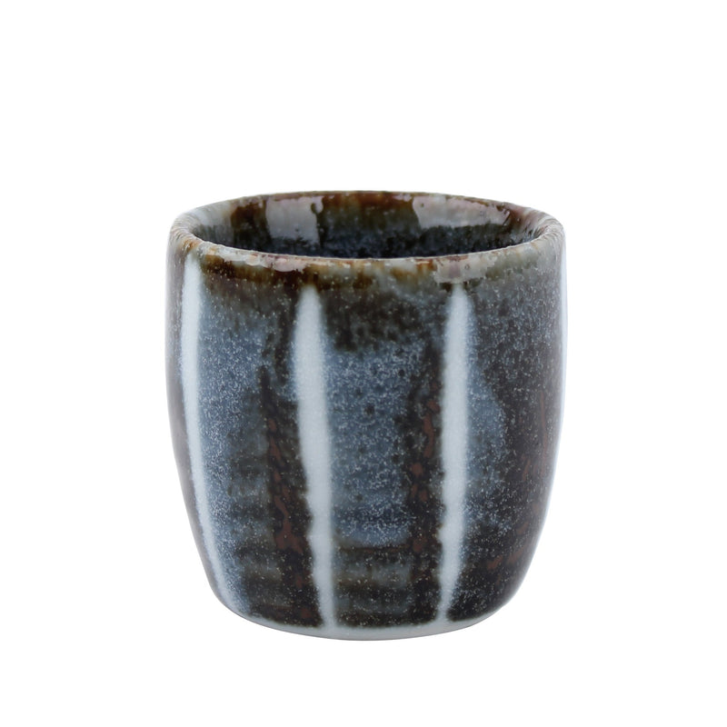 Nezumi Shino Tokusa Ten Grass Porcelain Sake Cup 
