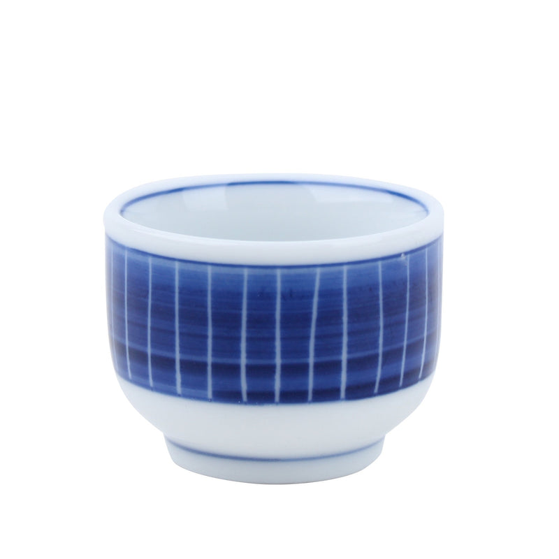 Kuchi Brush Stroke Tokusa Ten Grass Porcelain Sake Cup 