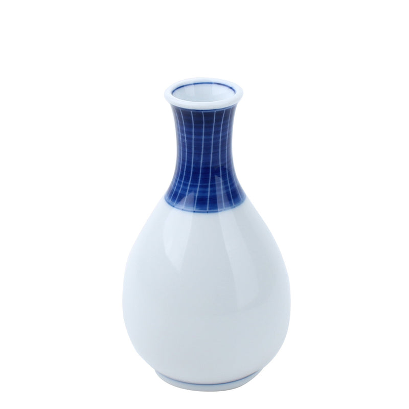 Kuchi Brush Stroke Tokusa Ten Grass Porcelain Tokkuri Sake Bottle 