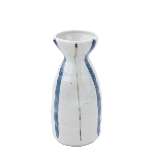 Bicolour Tokusa Ten Grass Porcelain Tokkuri Sake Bottle 