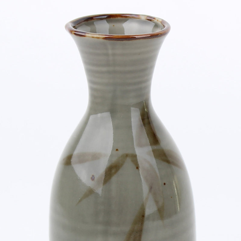Mashiko Bamboo Porcelain Tokkuri Sake Bottle 