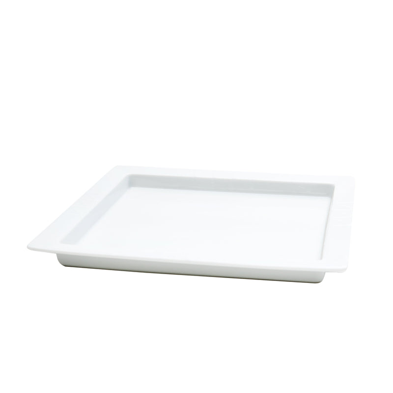 Plate (Porcelain/Rectangular/Rim/L/23.5x25x2cm/SMCol(s): White)