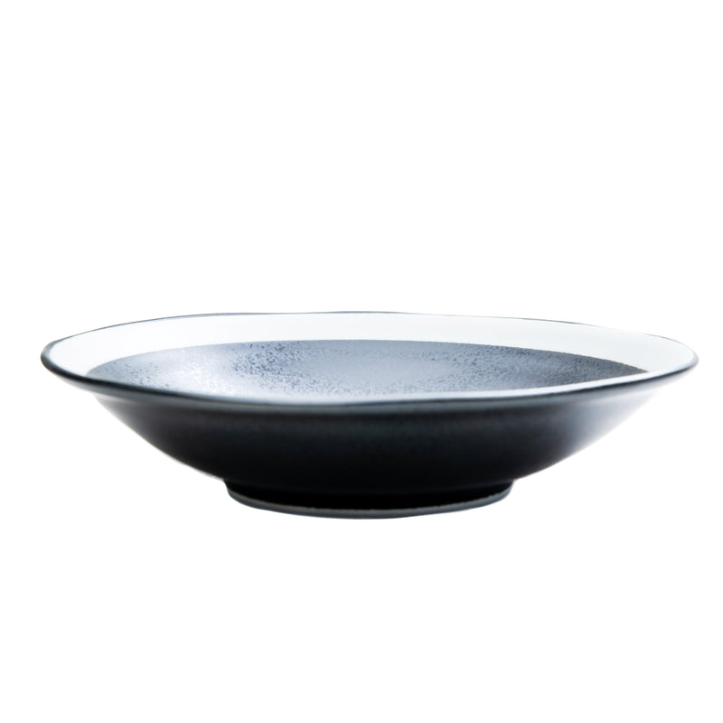 Deep Plate (Porcelain/White Belt/4.5cm/Ø22cm/SMCol(s): Black,White)
