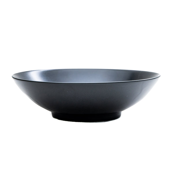 Shallow Bowl (Porcelain/Tenmoku/5cm/Ø17.5cm/SMCol(s): Black)