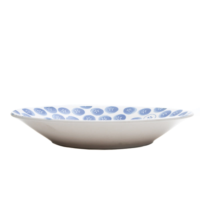 Plate (Porcelain/Mino Ware/Apple/4cm/Ø24.5cm/SMCol(s): Blue,White)