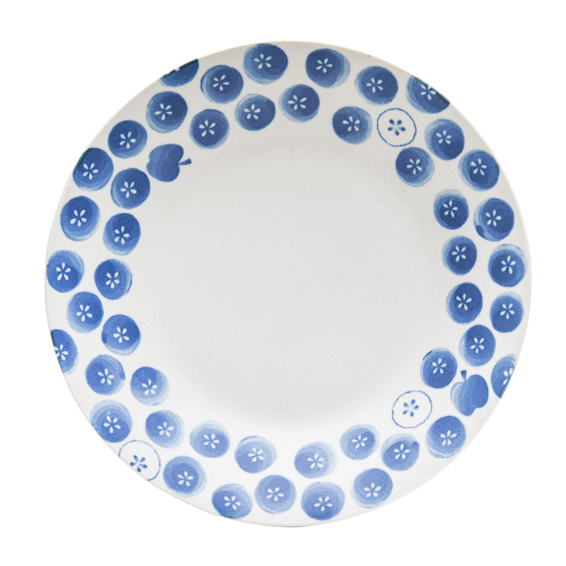 Plate (Porcelain/Mino Ware/Apple/4cm/Ø24.5cm/SMCol(s): Blue,White)